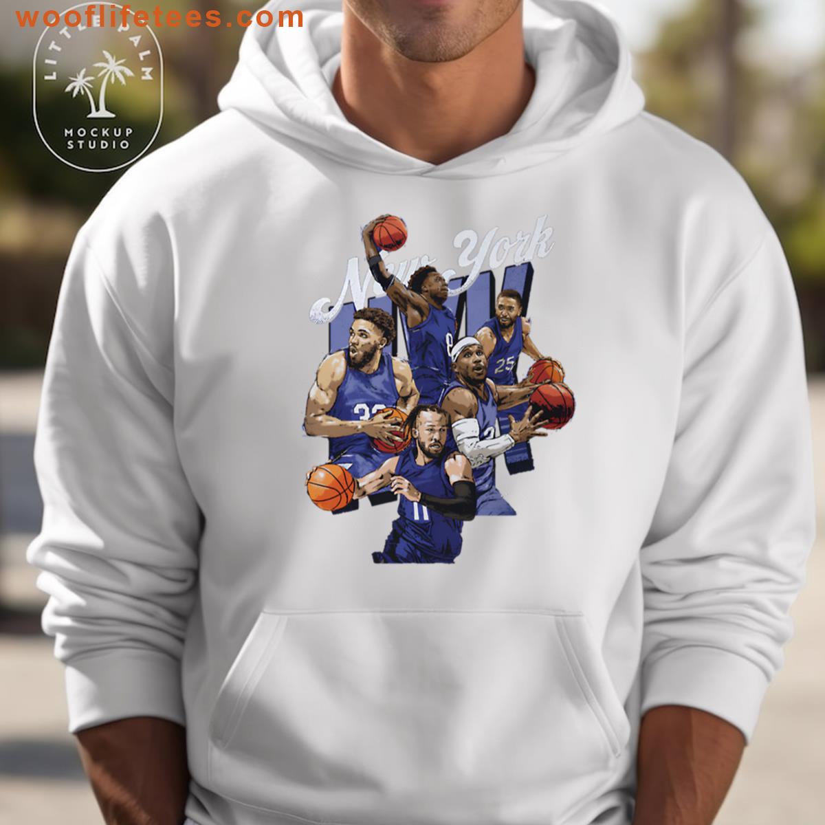 Brunson Towns Hart Anunoby And Bridges New York Basketball Starting 5 T-shirt