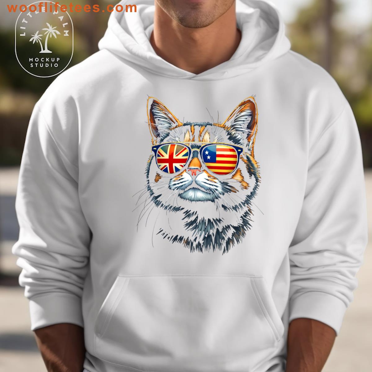 Cat Sunglasses Uk Usa T-shirt