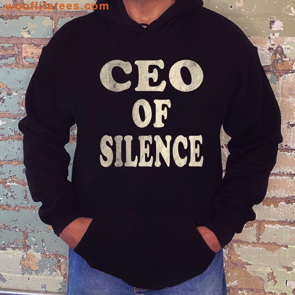 Ceo Of Silence Funny Retro Quote Premium T-shirt