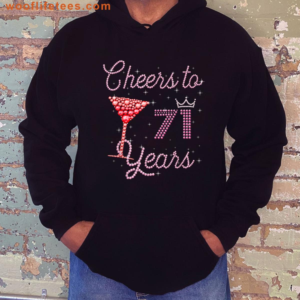 Cheers To 71 Years 71st Birthday 71 Years Old Bday T-shirt