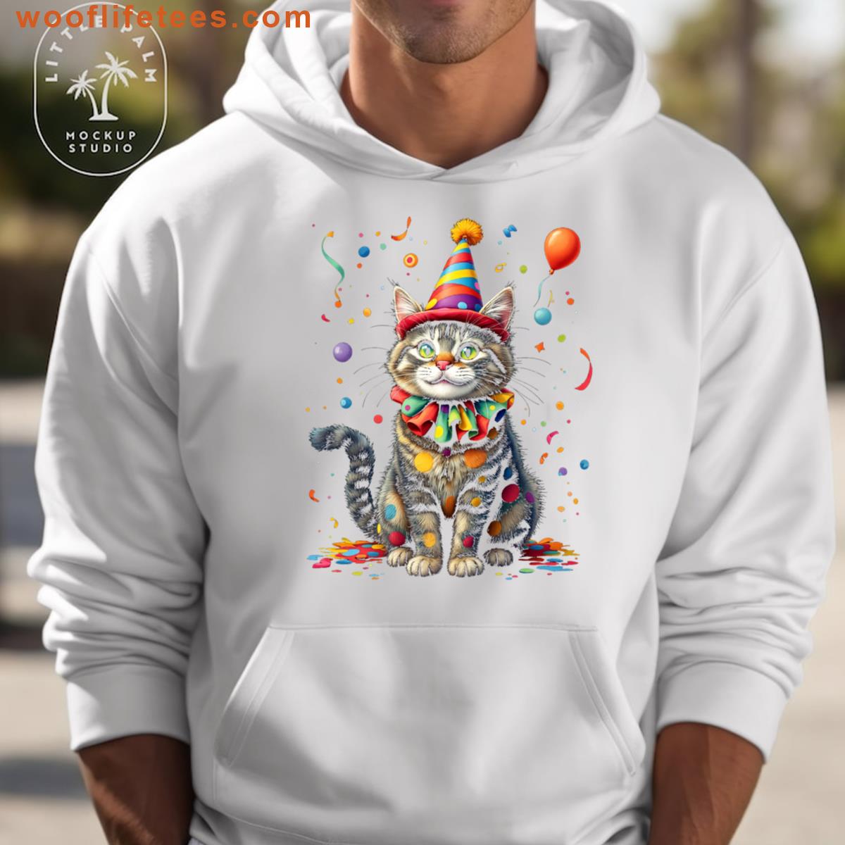 Colorful Festive Cat T-shirt