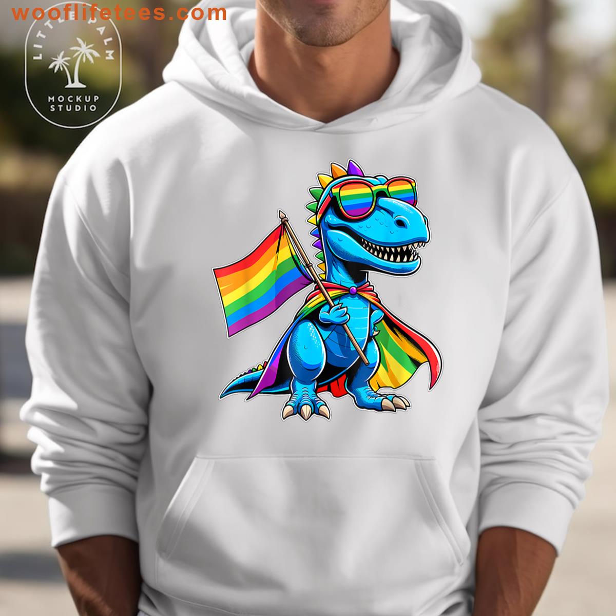 Dinosaur Gay Pride Lgbt Rainbow Flag T-shirt