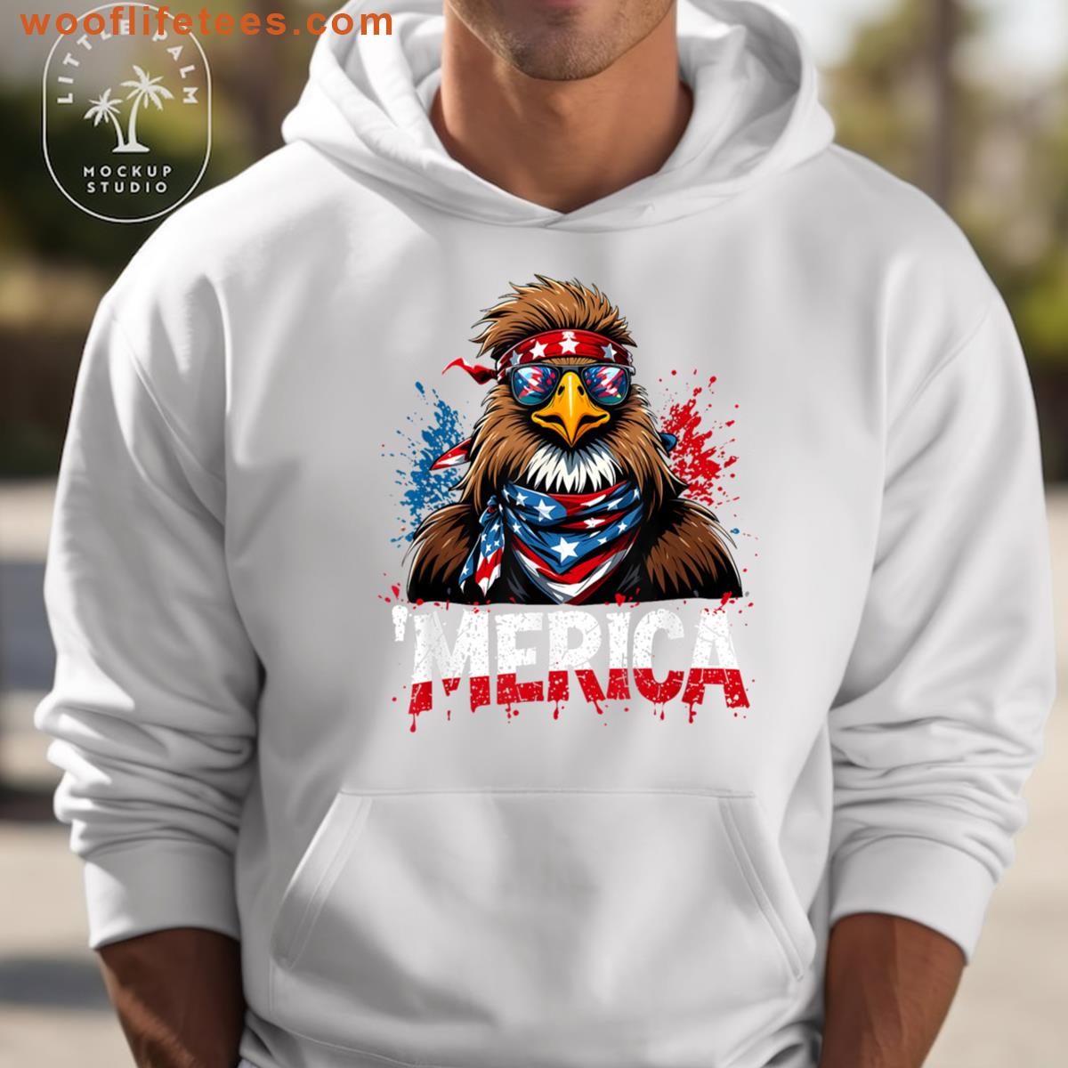 Funny American Flag Sasquatch Bigfoot Fireworks 4th Of July T-shirt