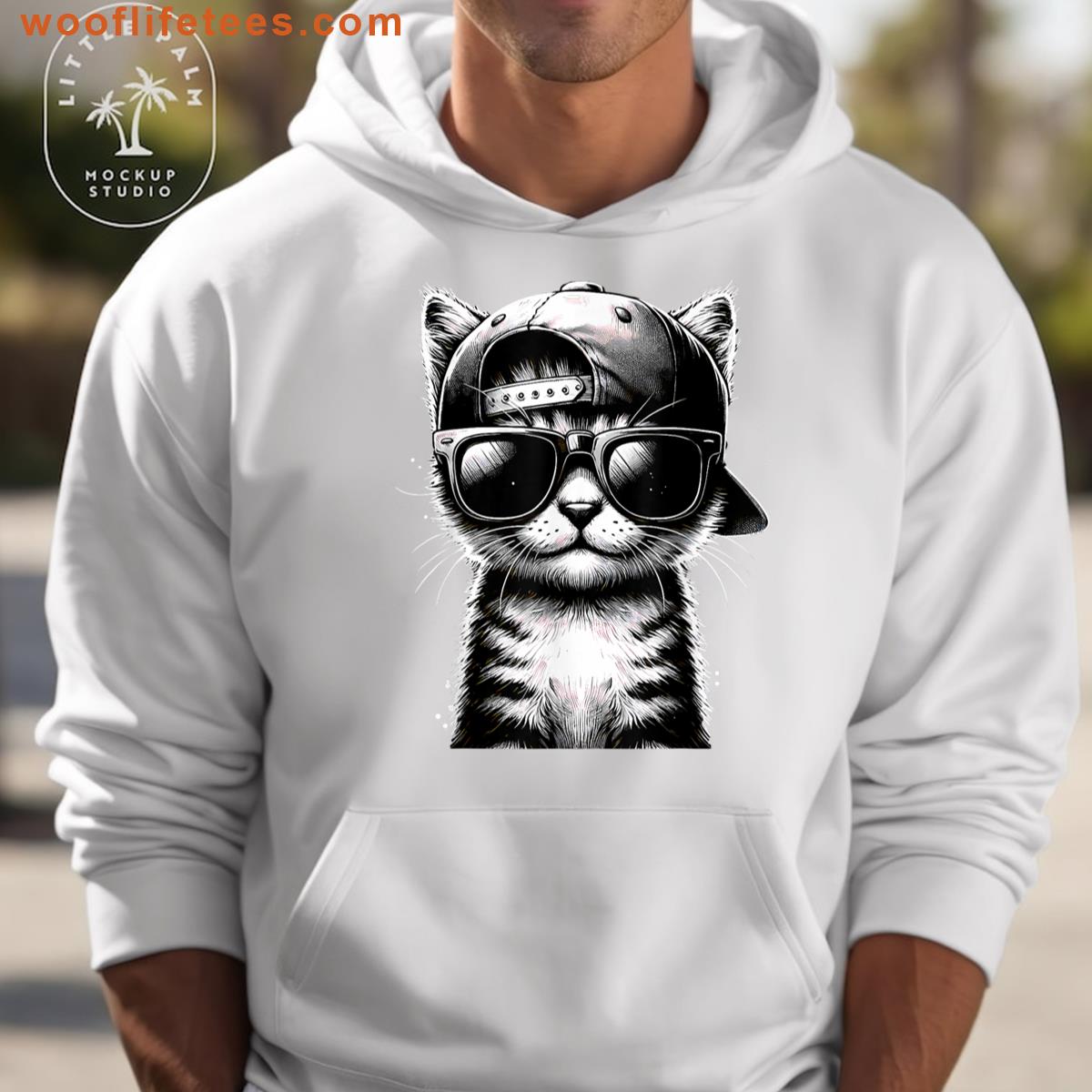 Funny Cat Face With Sunglasses T-shirt