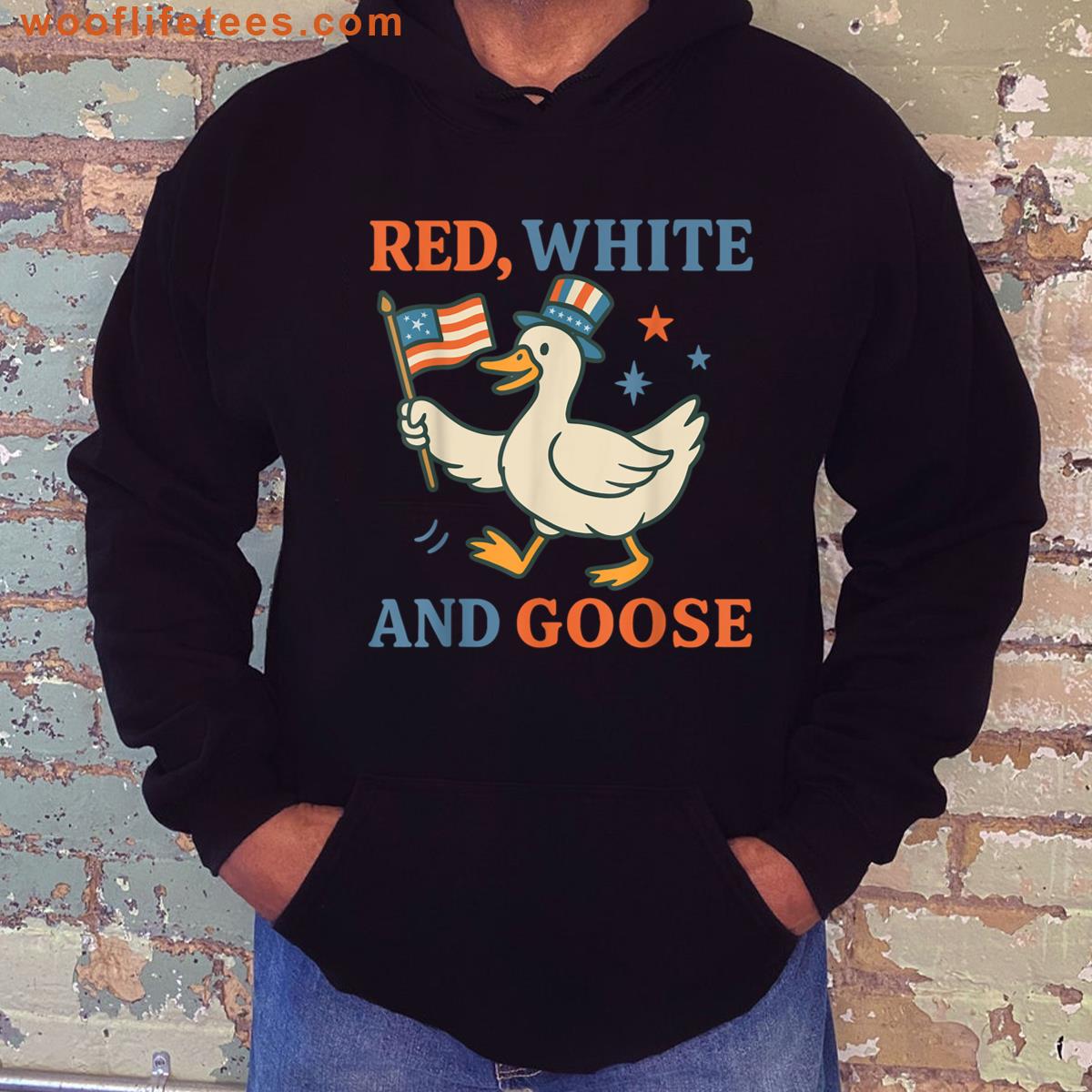 Funny Silly Goose 4th Of July Patriotic Red White And Goose T-shirt