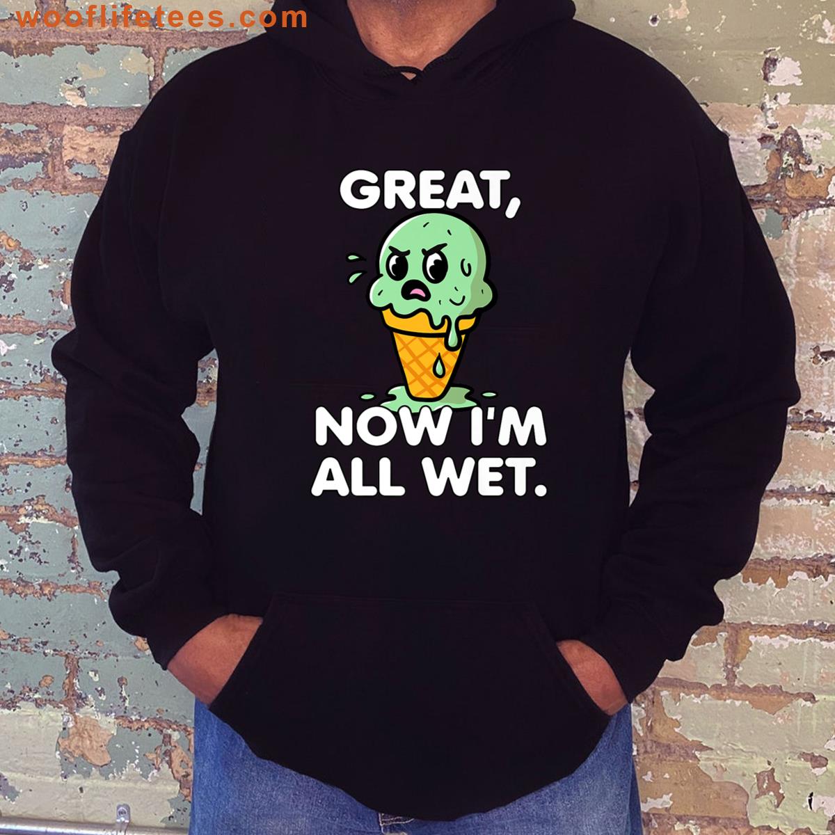 Great Now Im All Wet Meme Melted Ice Cream Graphic Premium T-shirt