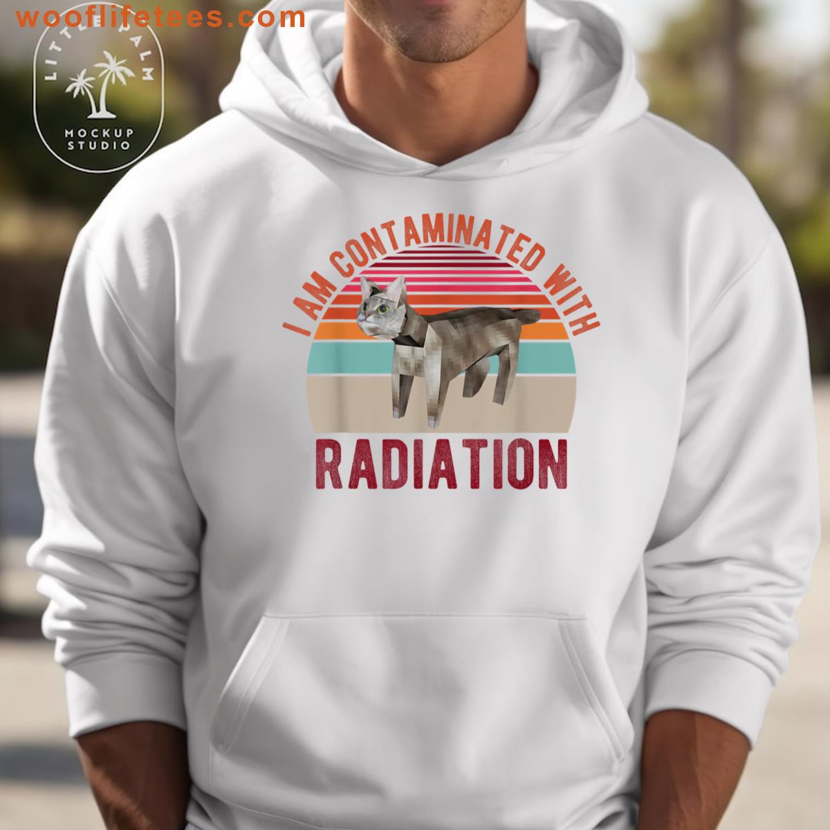 I Am Contaminated With Radiation Cat Meme Retro T-shirt