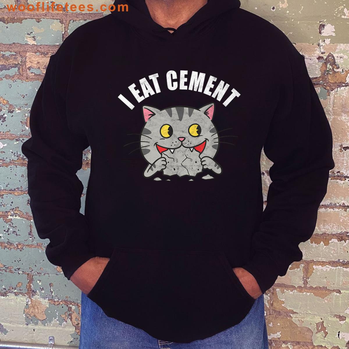 I Eat Cement Cat Meme Funny Brainrot Unhinged Brain Rot T-shirt
