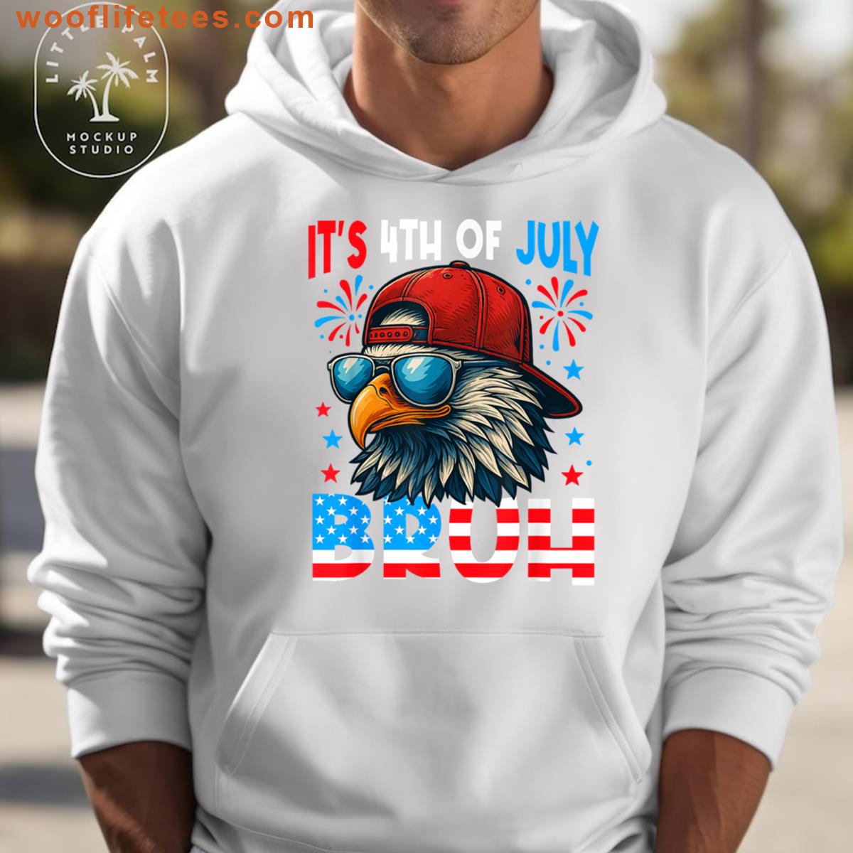 Its 4th Of July Bruh American Flag Usa Bald Eagle Patriotic T-shirt